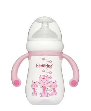 Bebedor 99322 Geniş Ağızlı Kulplu PP Biberon 240 ml - Bebedor
