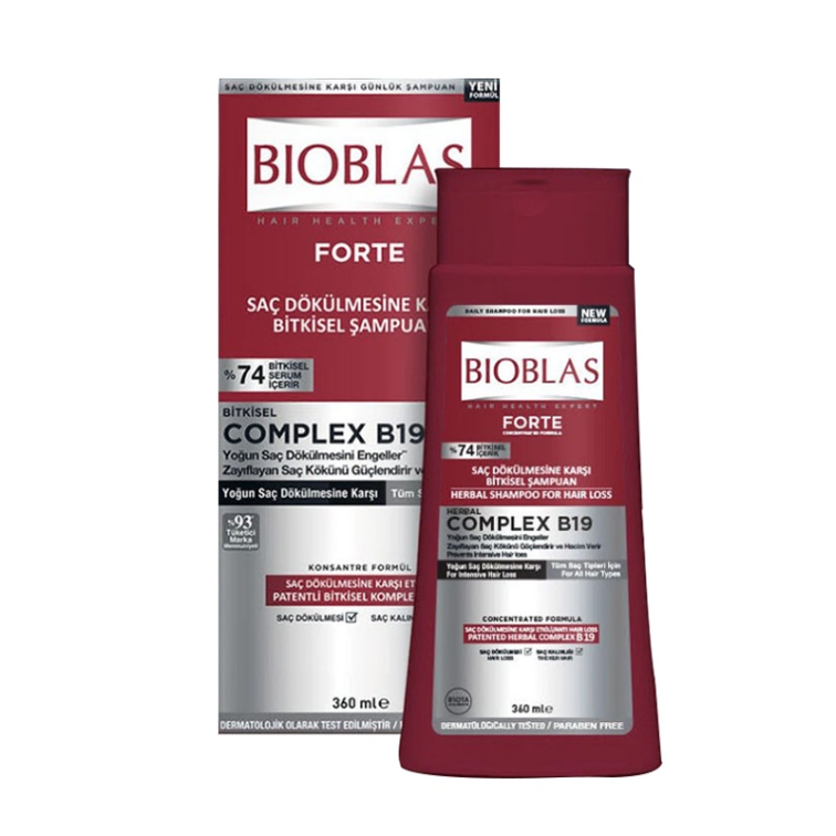 Bioblas Forte Complex B19 Yoğun Saç Dökülmelerine Karşı Bitkisel Şampuan 360 ml - 1