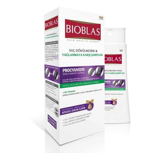 Bioblas Saç Dökülmesi Karşıtı ve Yağlanmaya Karşı Şampuan 360 ml - 1