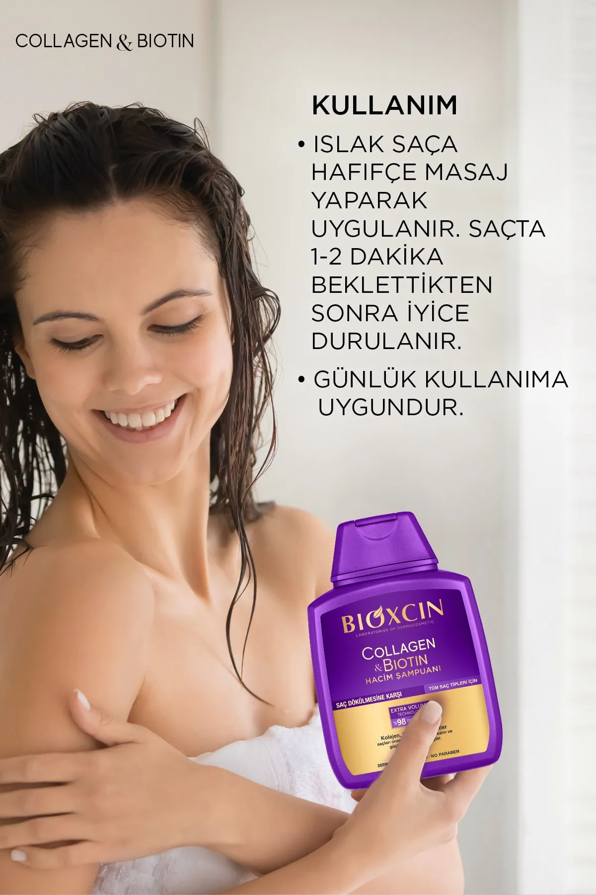 Bioxcin Collagen Biotin Saç Dökülmesine Karşı Şampuan 300 ml - 7