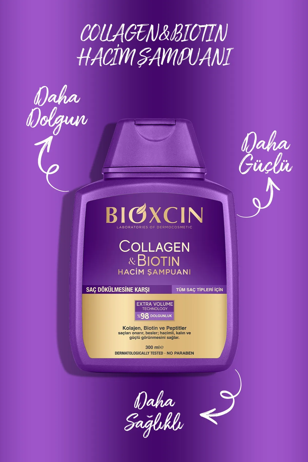 Bioxcin Collagen Biotin Saç Dökülmesine Karşı Şampuan 300 ml - 5