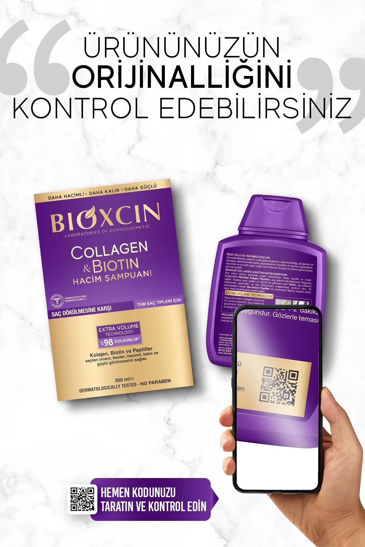 Bioxcin Collagen Biotin Saç Dökülmesine Karşı Şampuan 300 ml - 4