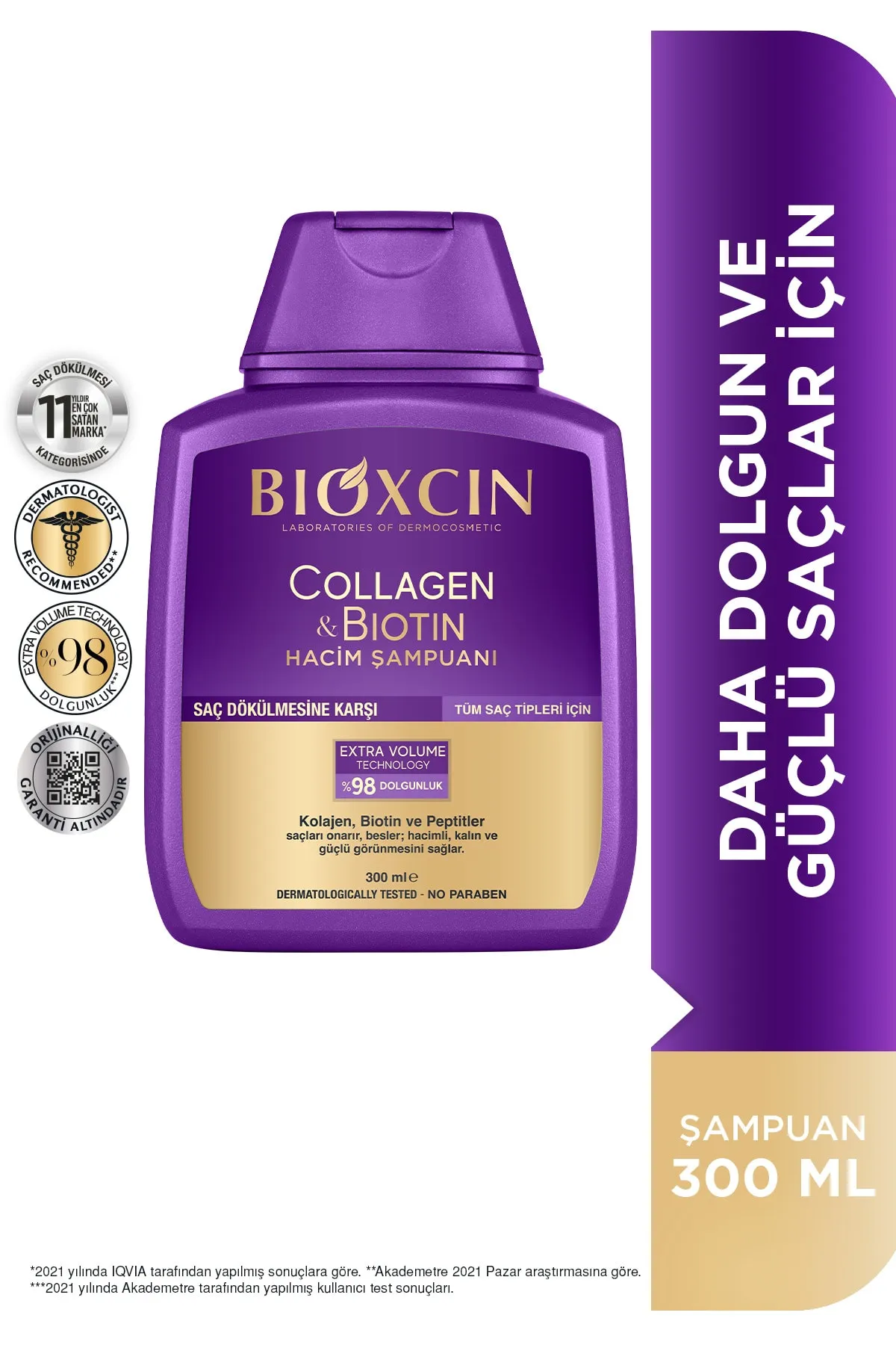 Bioxcin Collagen Biotin Saç Dökülmesine Karşı Şampuan 300 ml - 2