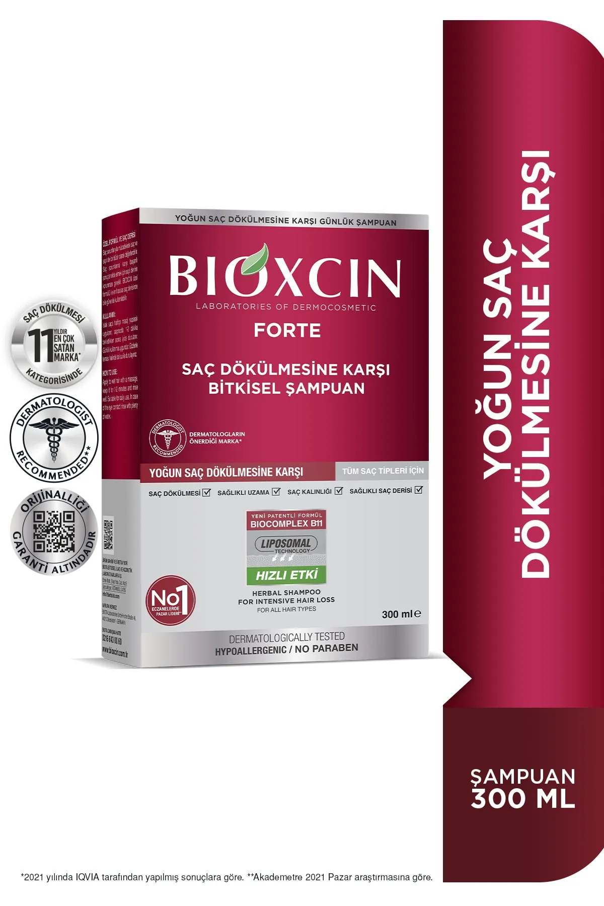 Bioxcin Şampuan Forte Tüm Saçlar 300 ml - 1