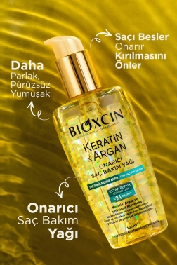 Bioxcin keratin & Argan Onarıcı Saç Bakım Yağı 150 ml - Yıpranmış ve Hasar Görmüş Saçlar - 2