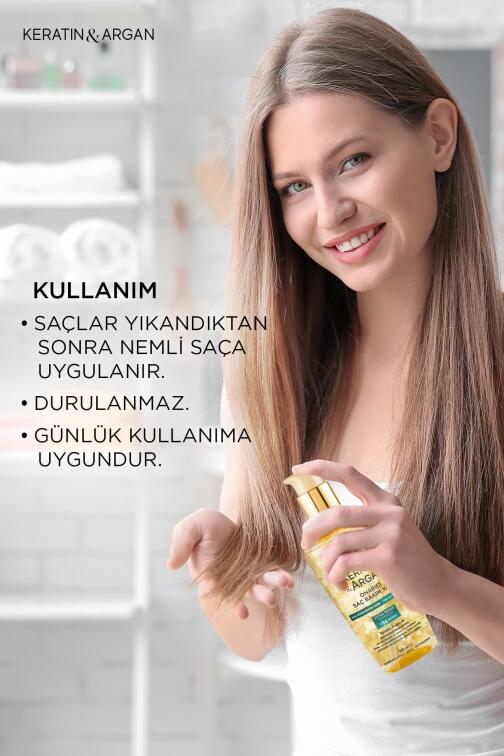 Bioxcin keratin & Argan Onarıcı Saç Bakım Yağı 150 ml - Yıpranmış ve Hasar Görmüş Saçlar - 8