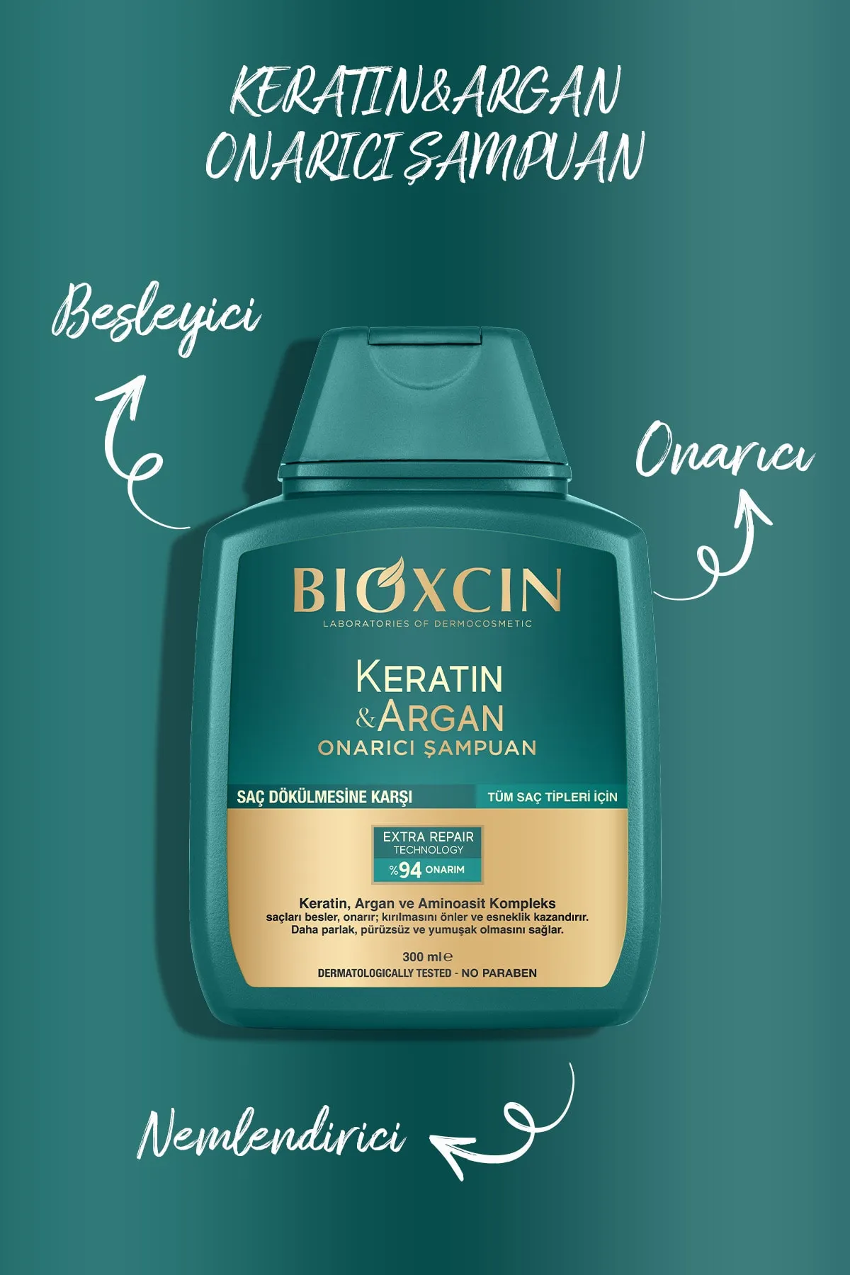Bioxcin Şampuan Keratin Argan Onarıcı 300 ml - 6