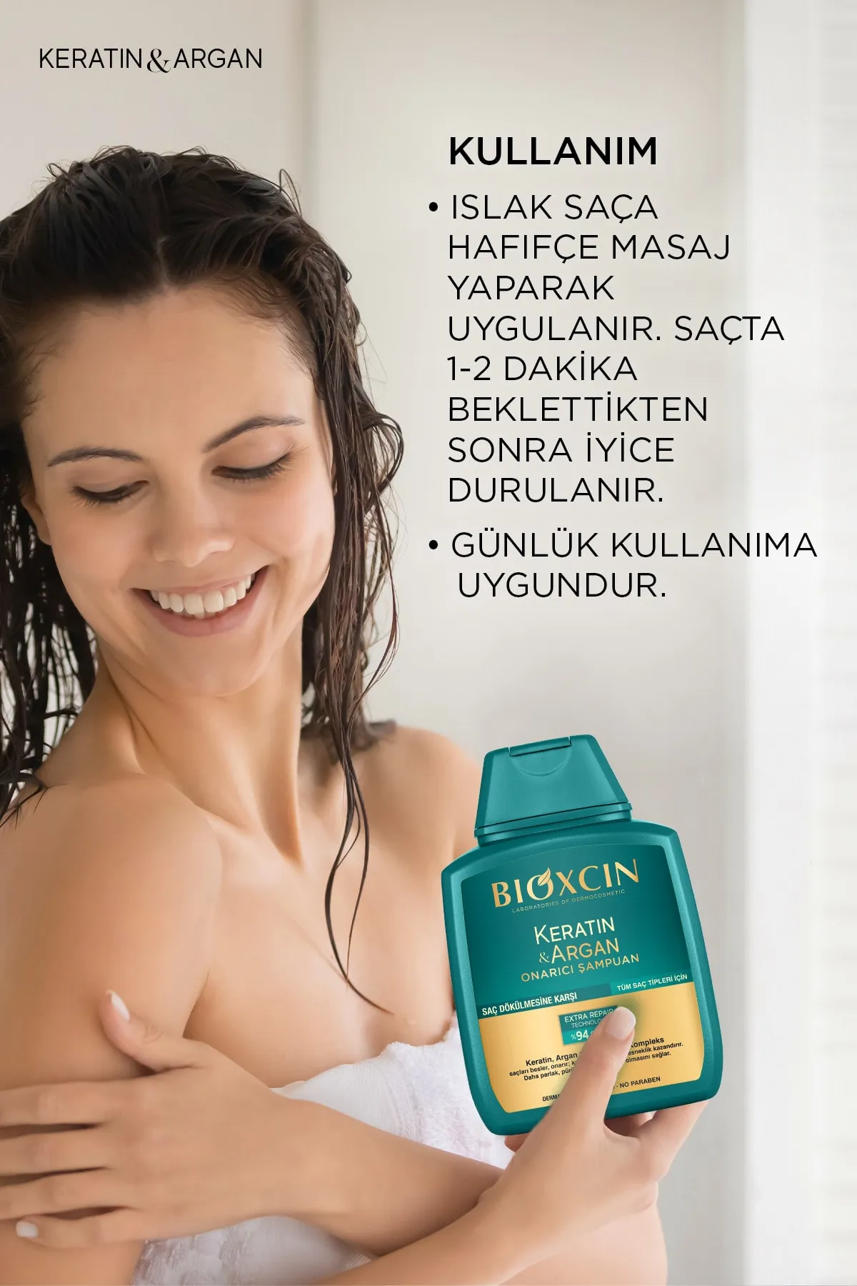 Bioxcin Şampuan Keratin Argan Onarıcı 300 ml - 5