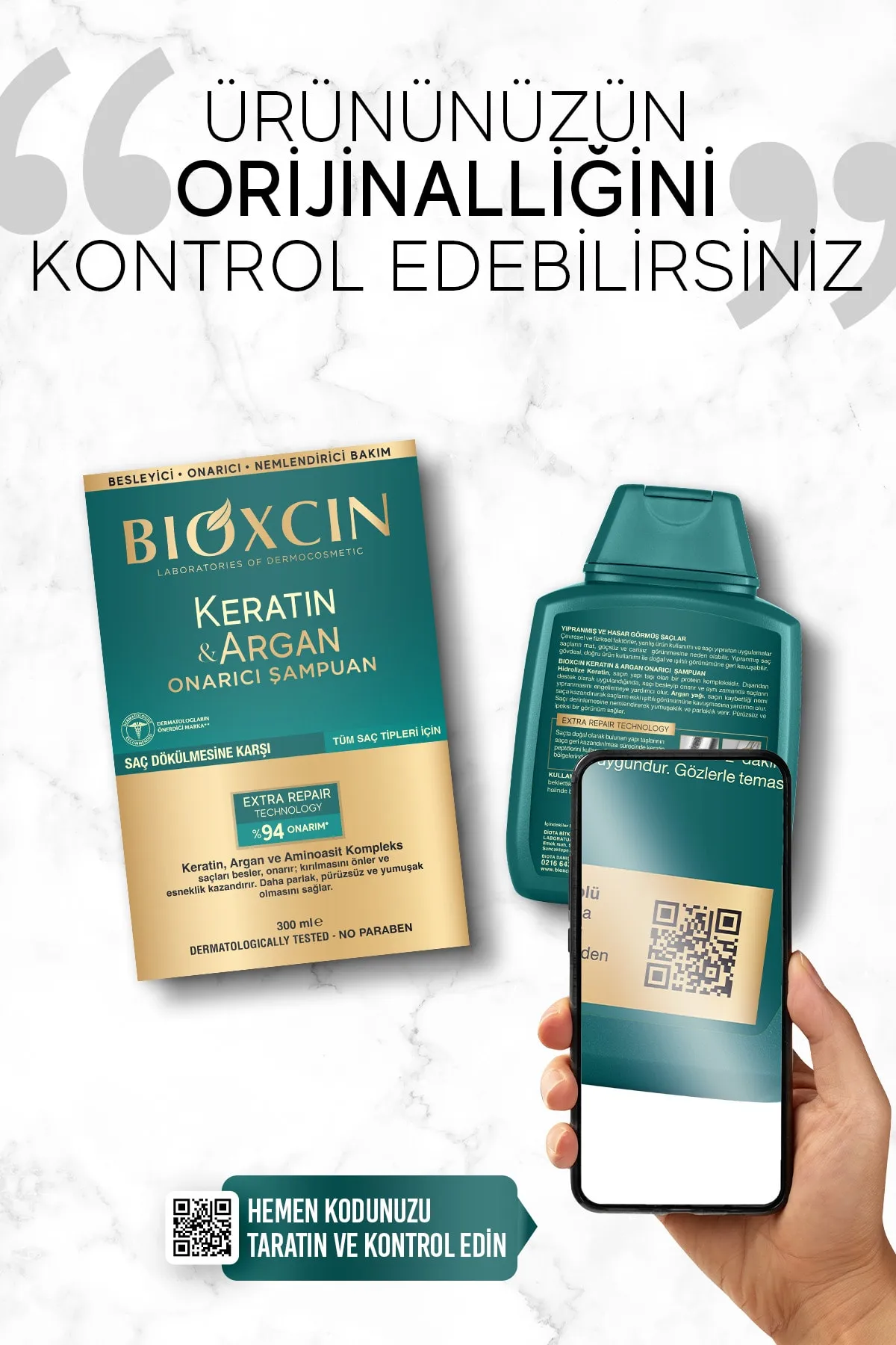 Bioxcin Şampuan Keratin Argan Onarıcı 300 ml - 3