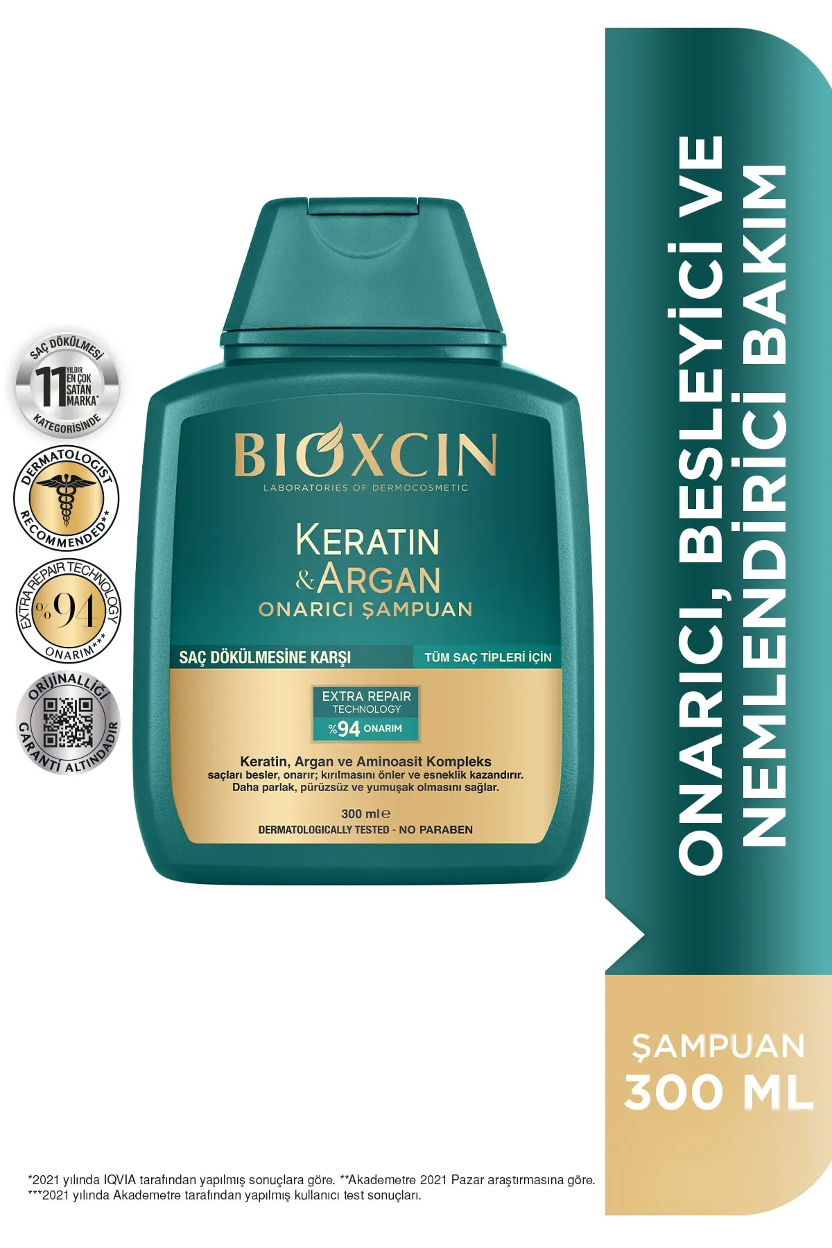 Bioxcin Şampuan Keratin Argan Onarıcı 300 ml - 2