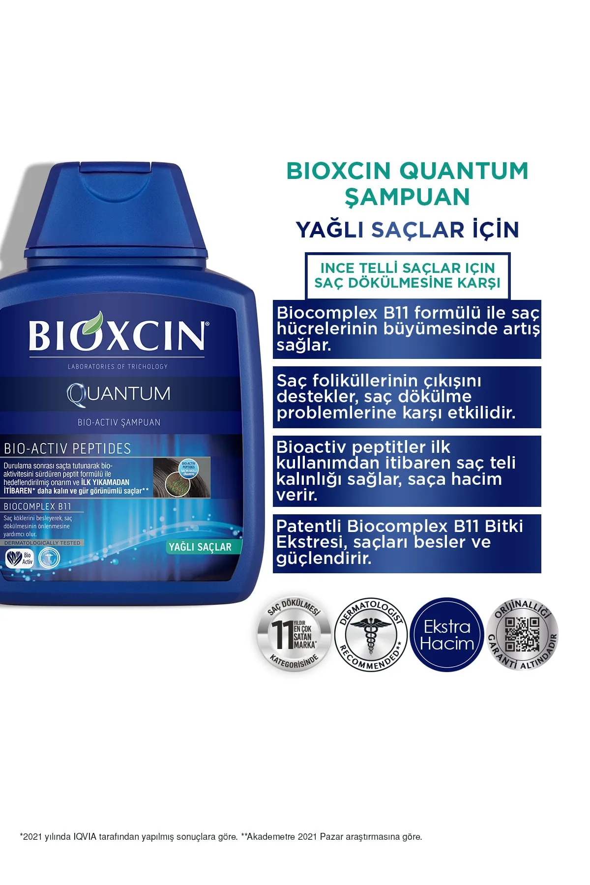 Bioxcin Quantum Yağlı Saçlar İçin Şampuan 300 ml - 2