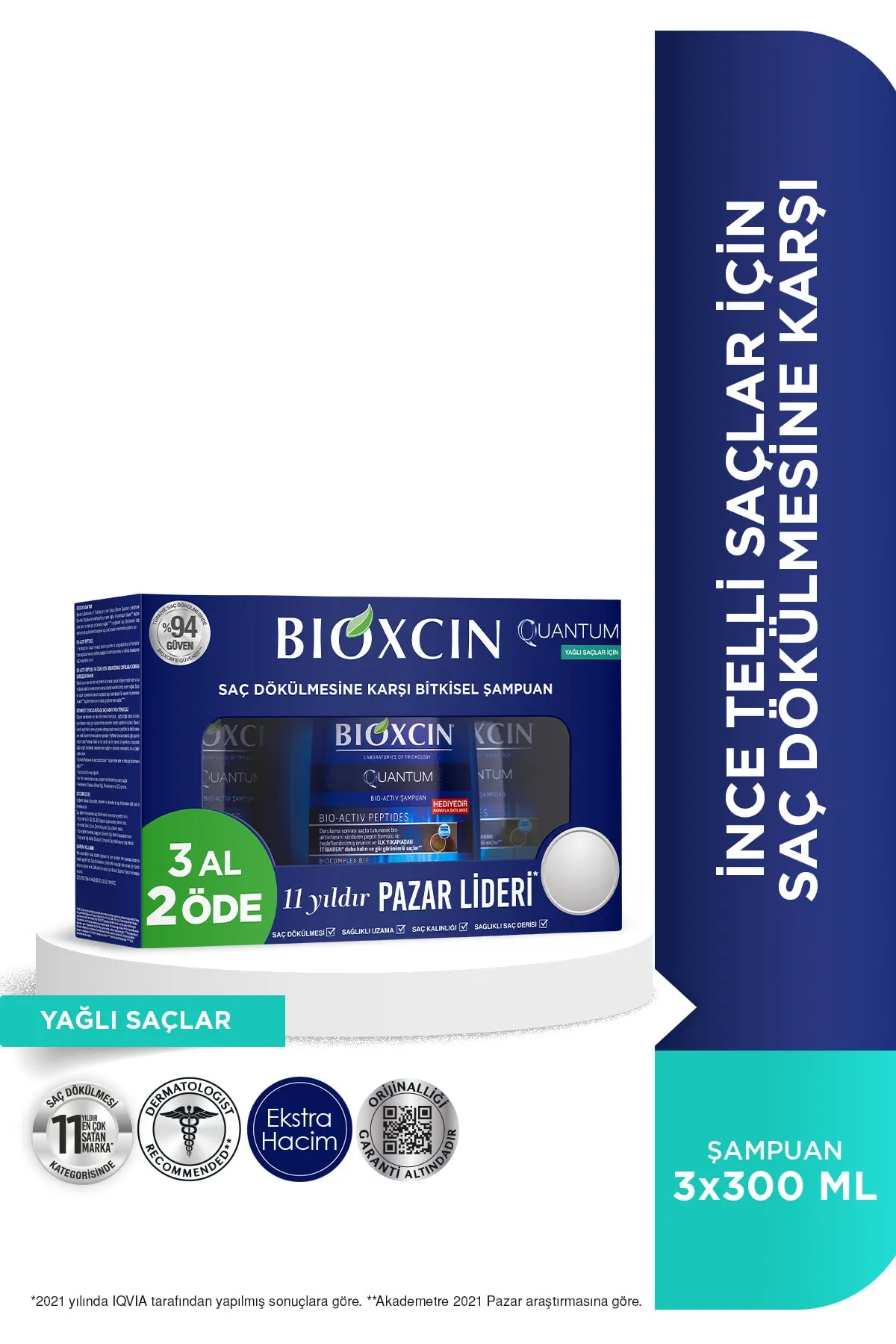 Bioxcin Quantum 3Al 2Öde ( Yağlı Saç Tipi ) - 1