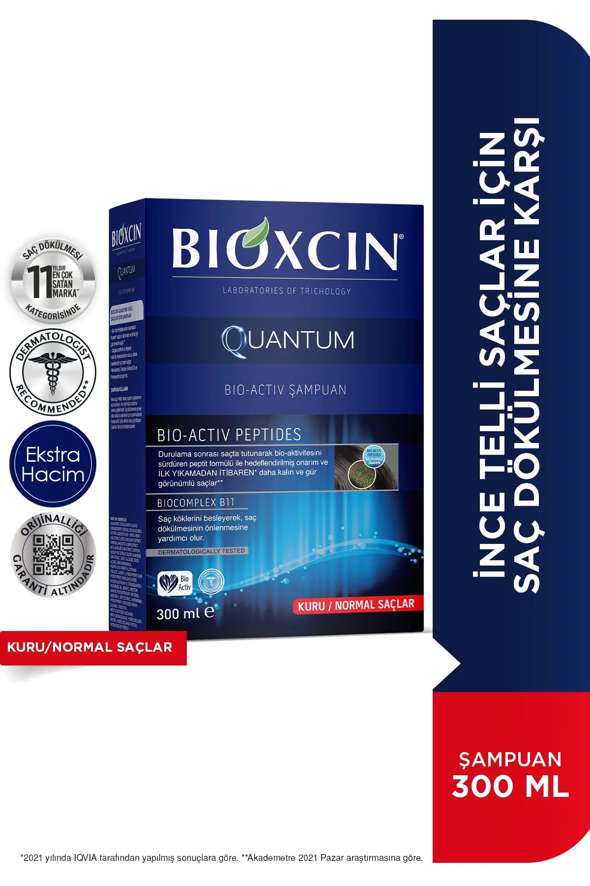 BIOXCIN Quantum Şampuan 300 ml - Kuru ve Normal Saçlar - 1