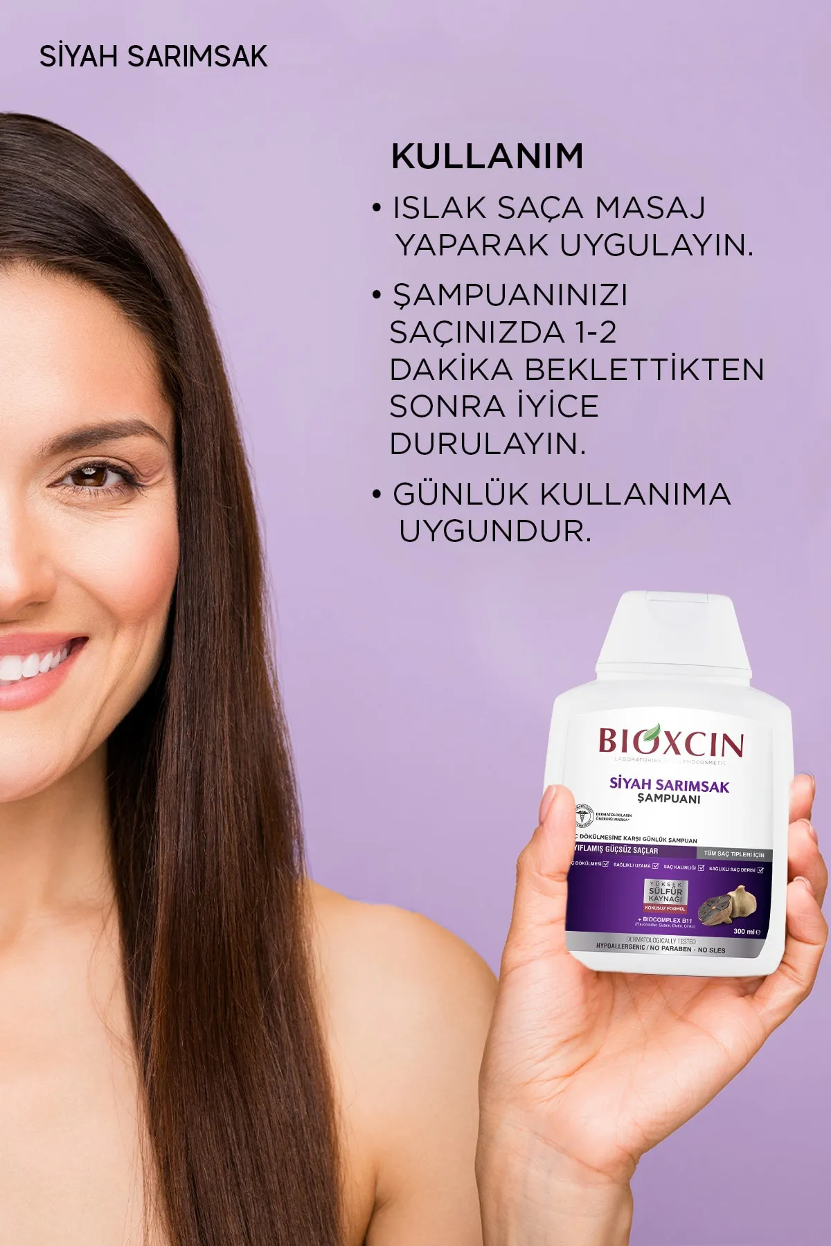 Bioxcin Siyah Sarımsak Şampuanı 300 ml - 3 Al 2 Öde - 6