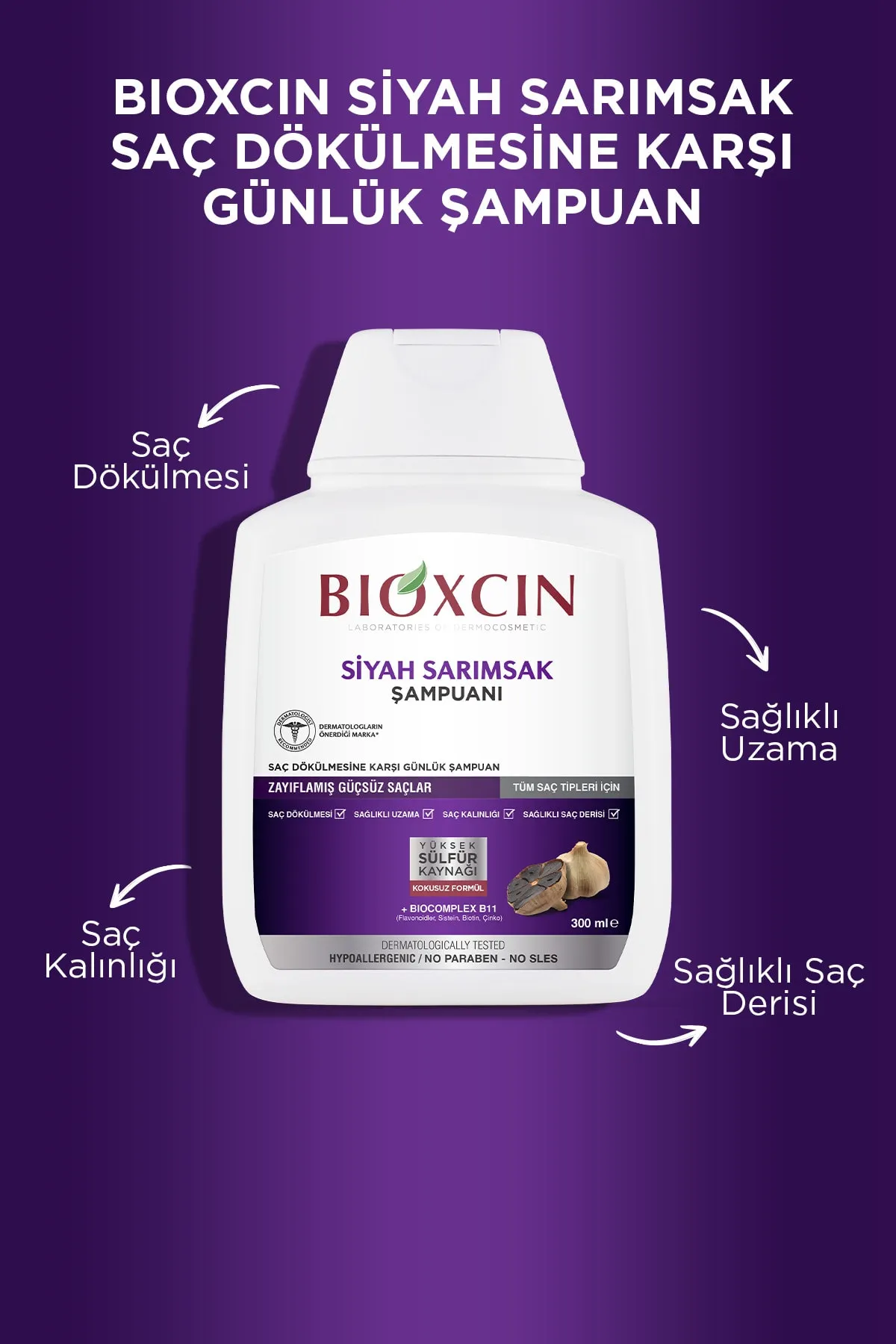 Bioxcin Siyah Sarımsak Şampuanı 300 ml - 3 Al 2 Öde - 5