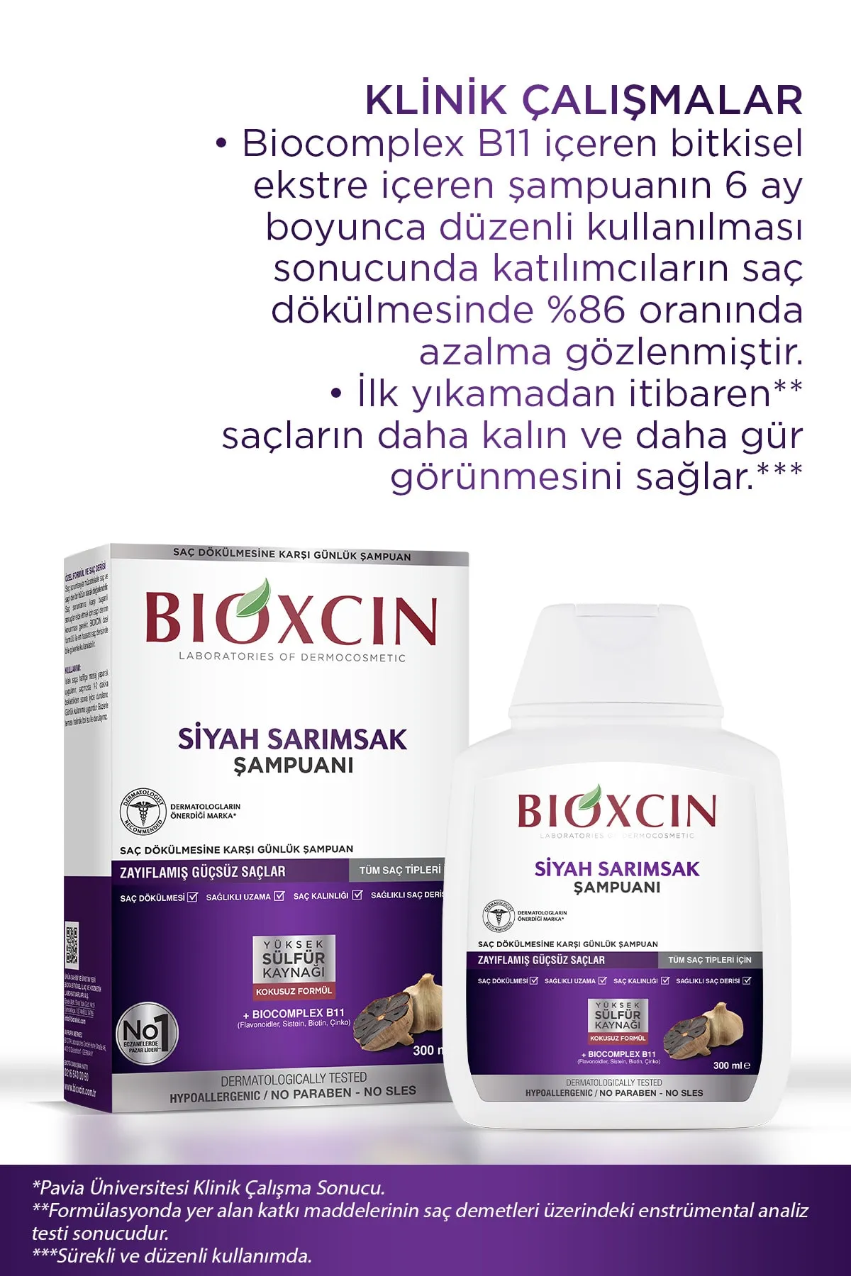 Bioxcin Siyah Sarımsak Şampuanı 300 ml - 3 Al 2 Öde - 4