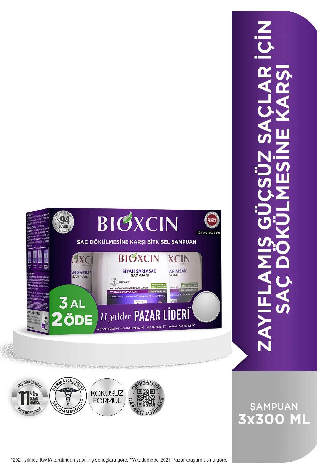 Bioxcin Siyah Sarımsak Şampuanı 300 ml - 3 Al 2 Öde - 1