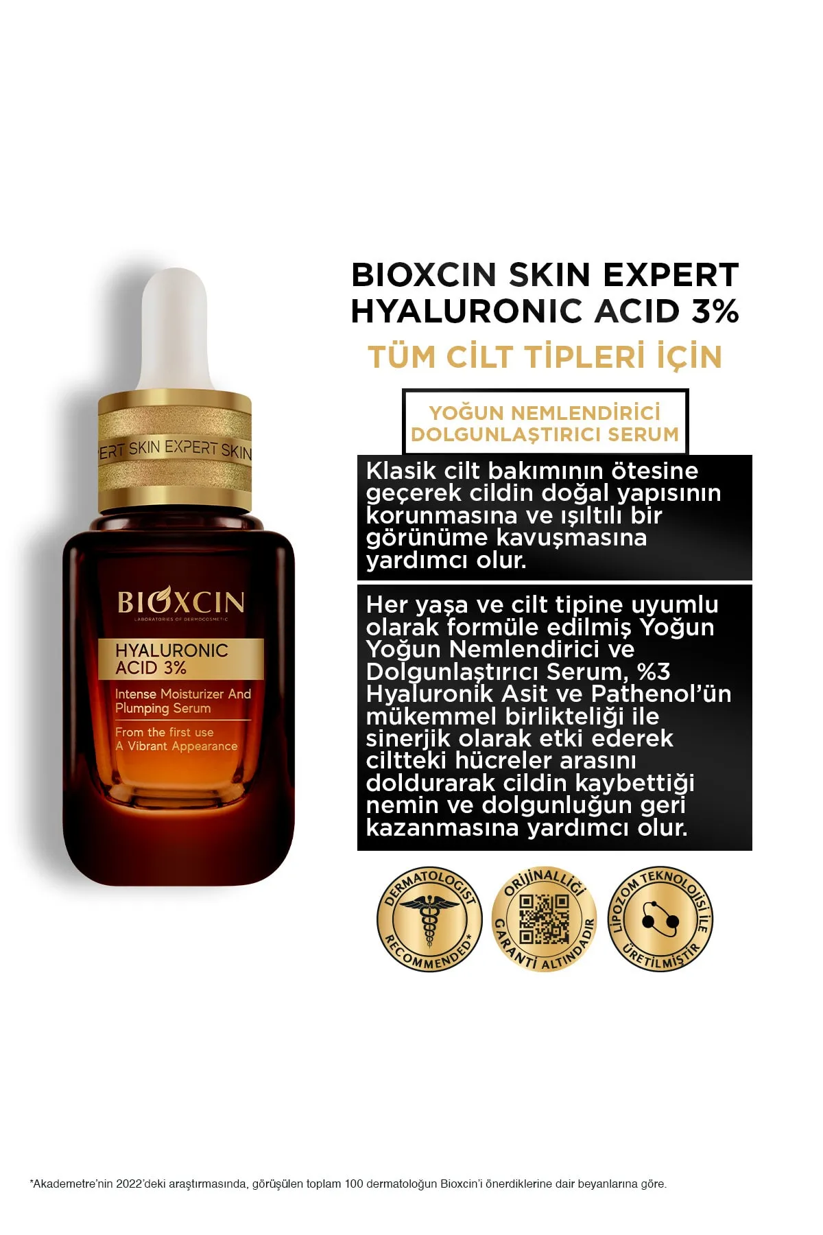 Bioxcin Skin Expert Hyaluronic Acid 3% Yoğun Nemlendirici Serum 30 ml - 4