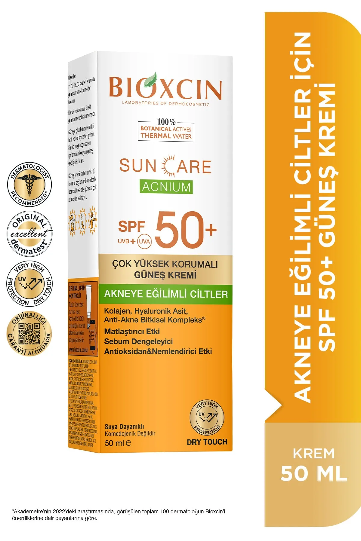 Bioxcin Sun Care Düzensiz Ciltler için Spf 50 Güneş Kremi 50 ml - 1