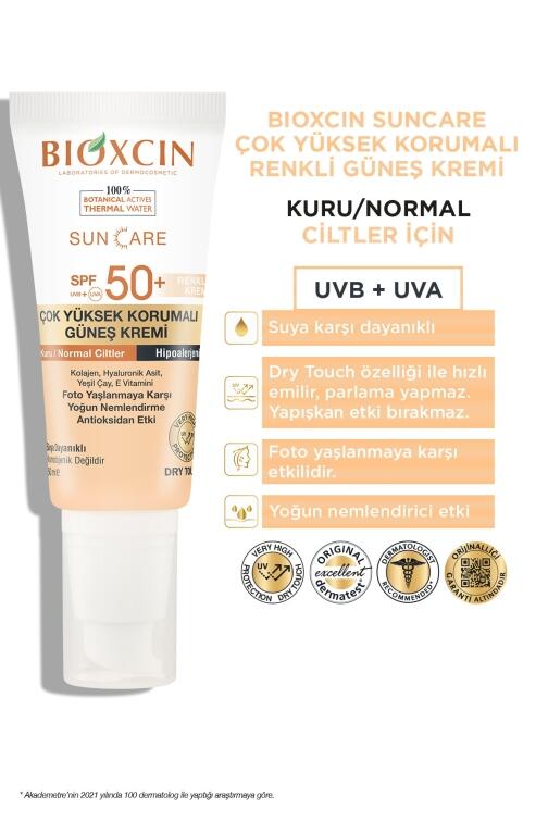 Bioxcin Sun Care Kuru Ciltler için Güneş Kremi SPF 50+ 50 ml - Renkli - 4