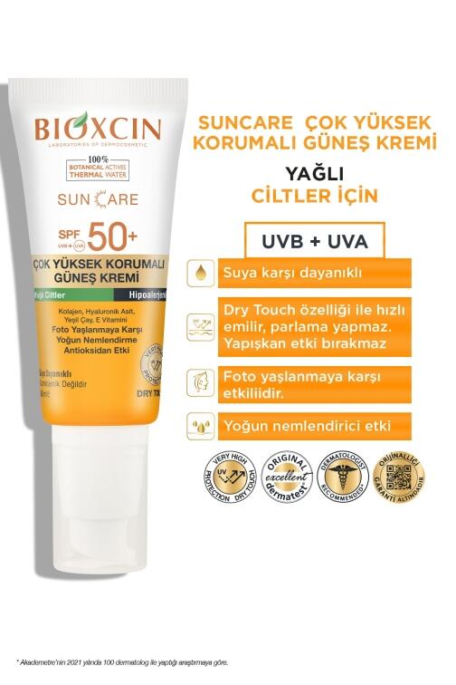 Bioxcin Sun Care Yağlı Ciltler için Güneş Kremi Spf 50+ 50 ml - 2
