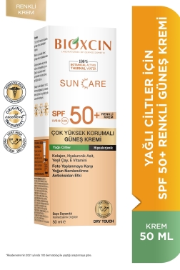 Bioxcin Sun Care Yağlı Ciltler için Güneş Kremi SPF 50+ 50 ml - Renkli - 1