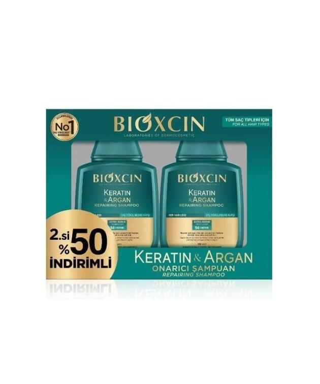 Bioxin Argan Keratin Şampuan 300 + 300 ml - İkincisi %50 İndirimli - 1