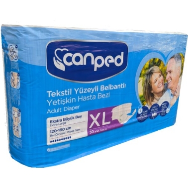 Canped Tekstil Yüzey Belbantlı Hasta Bezi xLarge 30'lu - 2