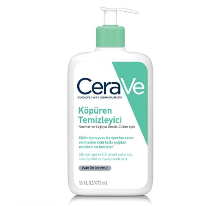 Cerave Normal Ve Yağlı Ciltler İçin Köpüren Temizleyici 473 ml - 1