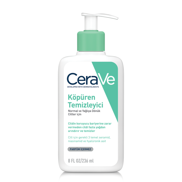 Cerave Foaming Cleanser Normal & Yağlıya Dönük Ciltler İçin 236 ml - 1