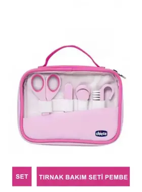Chicco Çantalı Tırnak Bakım Seti Pembe - Chicco