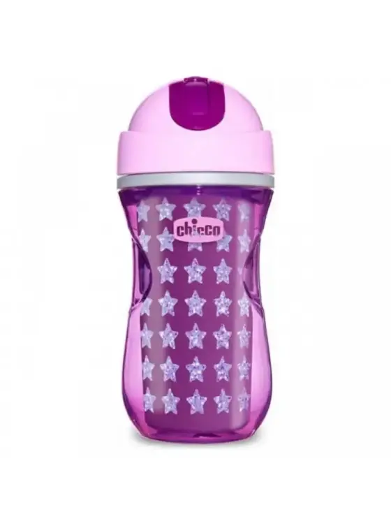 Chicco Isı Yalıtımlı Pipetli Spor Bardak Kız-14m+ - 1