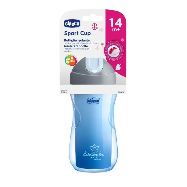 Chicco Pipetli Isı Yalıtımlı Sport Bardak 14 Ay+ 266 ml - 1