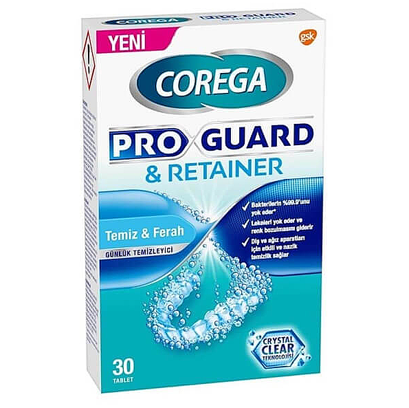 Corega Pro Guard Ortodontik Temiz Ferah 30 Tablet - 1