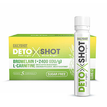 Dailyshot DetoxShot Bromelain, L-Carnitine 21 Shots - 