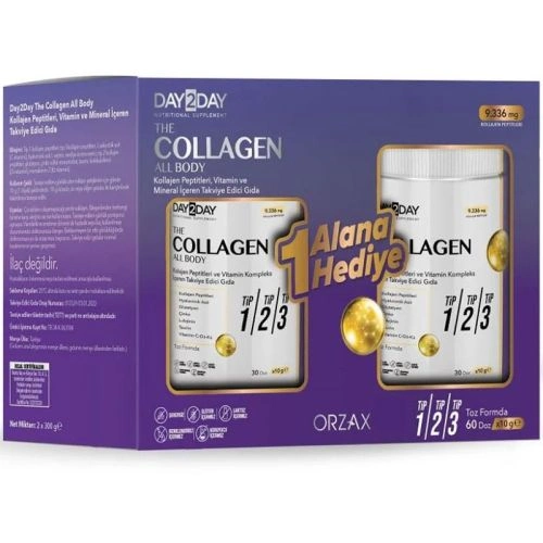 Day2Day The Collagen All Body 300 gr x 2 Adet -1 Alana 1 Hediye - 1