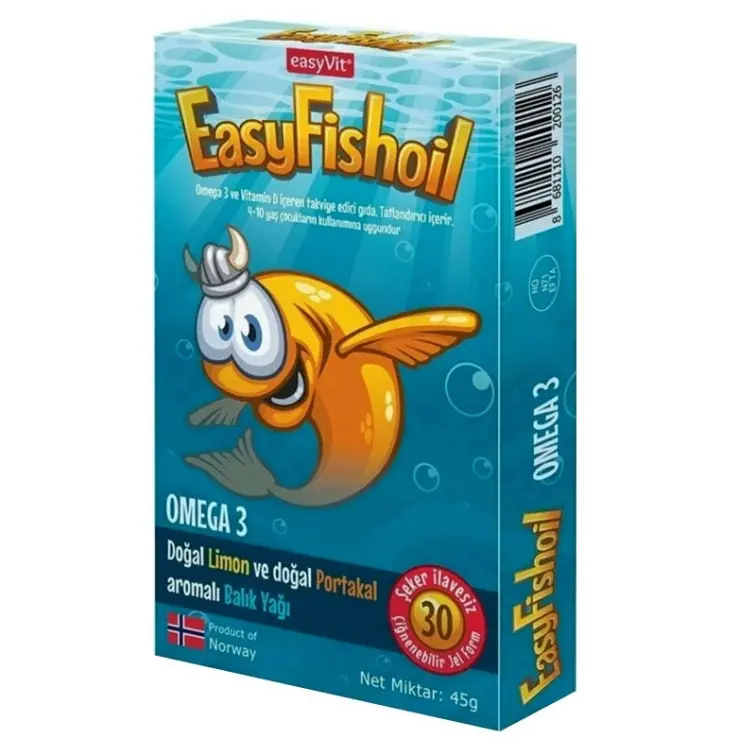 EasyFishoil Omega 3 ve Vitamin D İçeren Takviye Edici Gıda 45 gr - 1