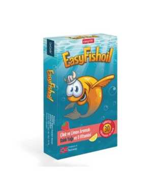 EasyVit EasyFishoil Omega 3 Çilek ve Limon Aromalı 30 Tablet - Easyvit