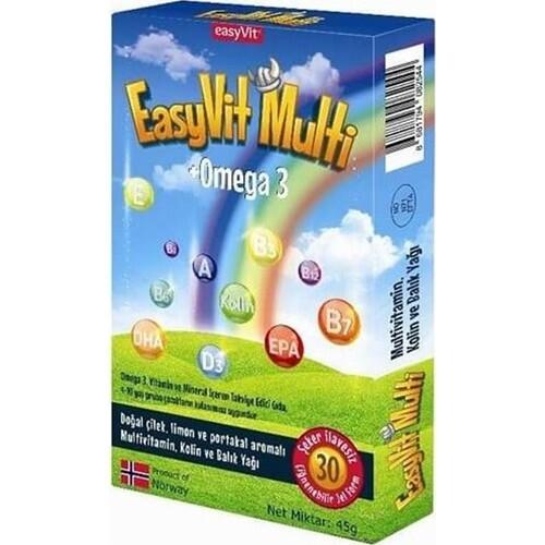 EasyVit Multi +Omega 3 30 Çiğnenebilir Jel Form - 1