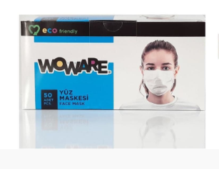 Ece Woware Lastikli Telli Cerrahi Yüz Maskesi 50 li Beyaz - Ece