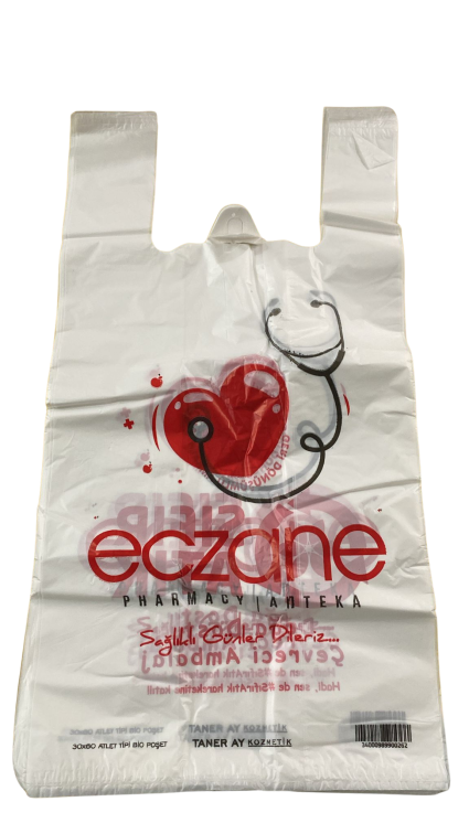Eczane Poşeti Atlet Tipi TANER AY Büyük Boy 30x60 cm 1 kg - 1