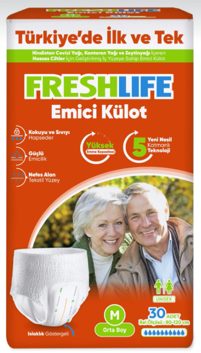 Freshlife Emici Külot Orta Boy M 30'lu Hasta Bezi - 1