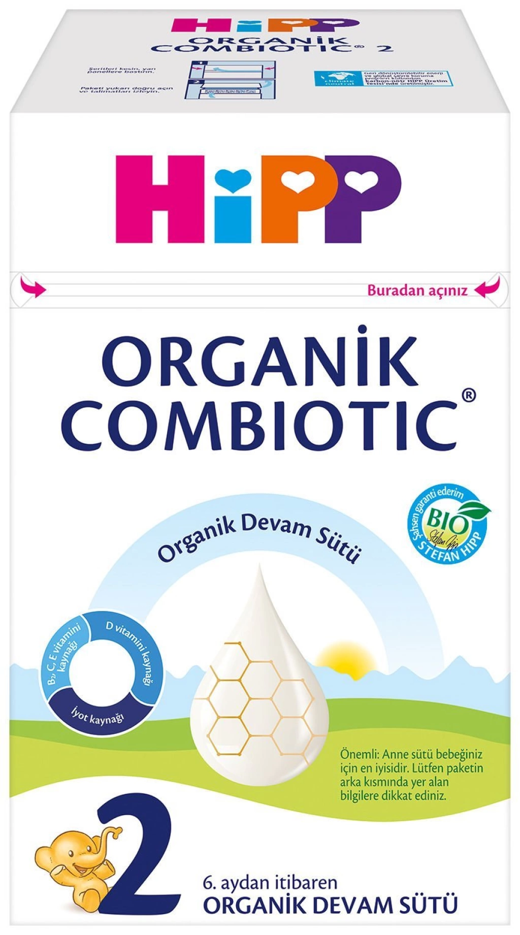 Hipp 2 Organik Combiotic Devam Sütü 800 gr - 1