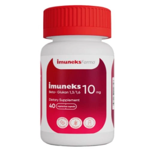 Imuneks Farma 10 mg Beta Glukan İçeren Takviye Edici Gıda 40 Kapsül - 1