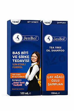 Jenbol Set - Bit Spreyi 100 ml + Çayağacı Şampuan 150 ml - Çelik Tarak Hediyeli - Jenbol