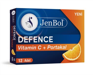 Jenbol Defence Vit.C+Portakal Pastil 12 Drops - Jenbol