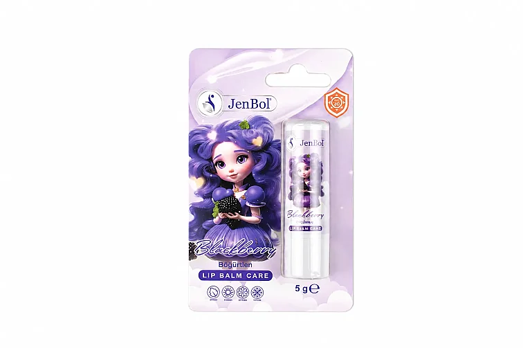 Jenbol Kids Lip Balm Dudak Bakım Kremi Böğürtlen Spf20 5 gr - 1
