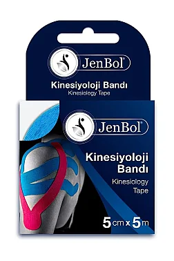 Jenbol Kinesiology Tape Ağrı Bandı 5 cm x 5 m - Mavi - Jenbol