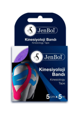 Jenbol Kinesiology Tape Ağrı Bandı 5 cm x 5 m - Mor - Jenbol