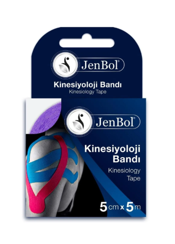 Jenbol Kinesiology Tape Ağrı Bandı 5 cm x 5 m - Mor - 1